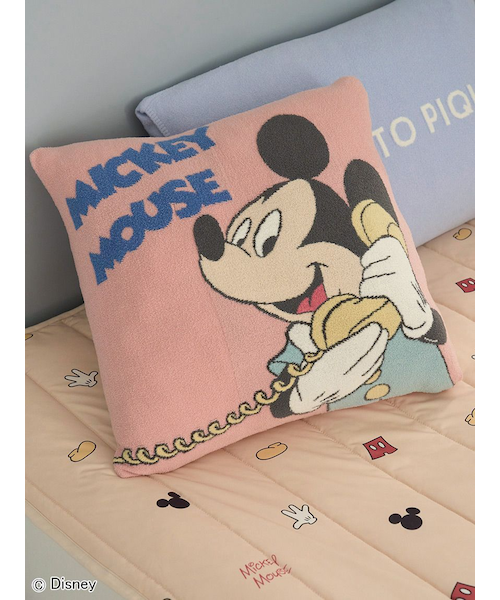 Sleep】Mickey&Minnie / ジャガードクッションカバー｜ジェラートピケ