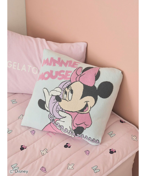 Sleep】Mickey&Minnie / ジャガードクッションカバー｜ジェラートピケ