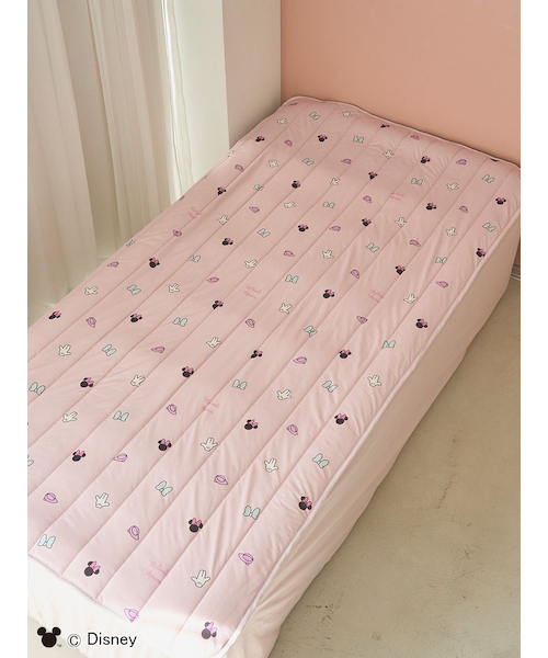 ジェラートピケ　Sleep　Mickey/接触冷感敷きパッド　ダブル　シーツ gelato pique ジェラートピケ Sleep Mickey&Minnie 接触冷感