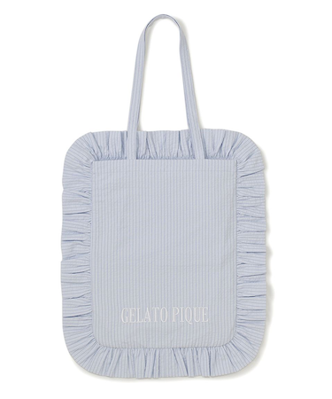 【ONLINE限定】ストライプフリルトートバッグ