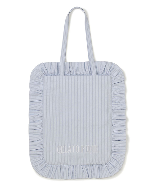 【ONLINE限定】ストライプフリルトートバッグ