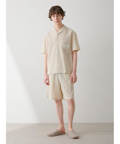 【HOMME】マルチチェックハーフパンツ