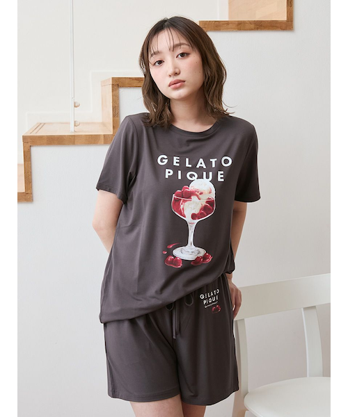 COOLレーヨンデザートロゴシャツ＆ショートパンツSET COOLレーヨンデザートロゴショートパンツ｜ジェラートピケの通販