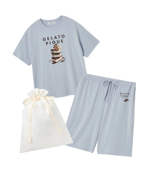 【HOMME】COOLレーヨンロゴTシャツ&ハーフパンツ gelato pique｜【HOMME】【接触冷感】COOLレーヨンロゴハーフ