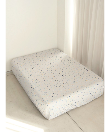 【Sleep】テラゾー柄 抗菌加工接触冷感ボックスシーツ（ダブル）