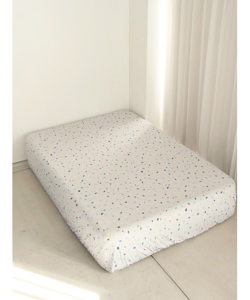 【Sleep】テラゾー柄 抗菌加工接触冷感ボックスシーツ（ダブル）
