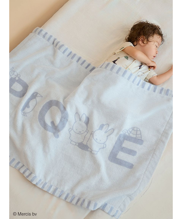 【Dick Bruna】【BABY】ワンポイントロゴジャガードタオルケット