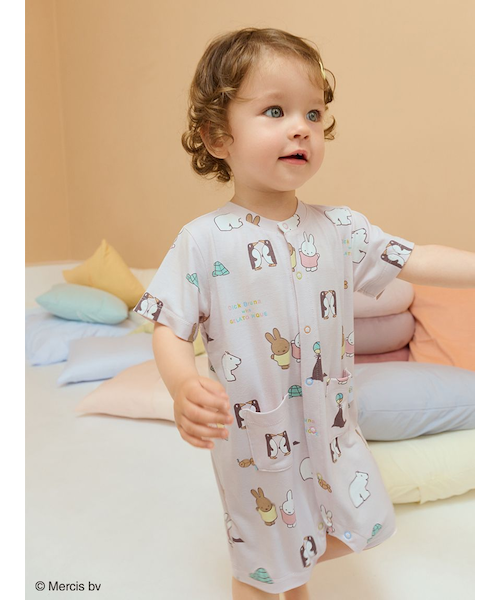 ジェラートピケ　接触冷感　Dick Bruna Tシャツ　ピンク　ミッフィー Dick Bruna】【接触冷感】ワンポイントTシャツ(カットソー・T
