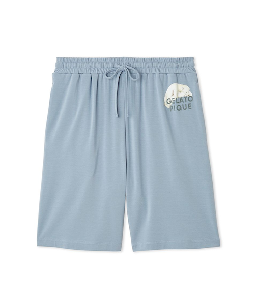 【HOMME】レーヨンクッキーアイスサンドハーフパンツ