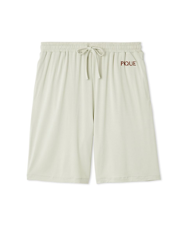 【HOMME】【接触冷感】カラーレーヨンロゴハーフパンツ