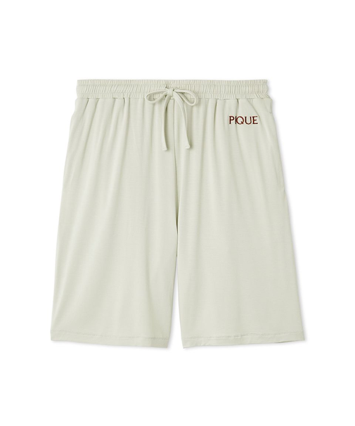 【HOMME】【接触冷感】カラーレーヨンロゴハーフパンツ