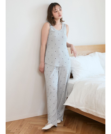 星柄ワッフルロングパンツ