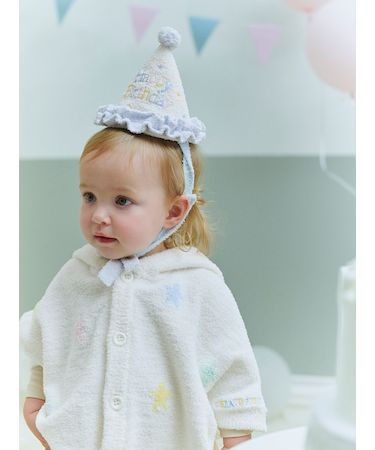 【BABY】エアリーモコカラフルスターポンチョ