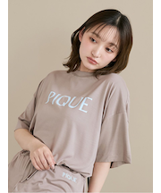 【接触冷感】カラーレーヨンロゴTシャツ