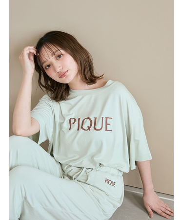 【接触冷感】カラーレーヨンロゴTシャツ