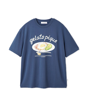 【HOMME】【接触冷感】サニーサイドエッグワンポイントTシャツ