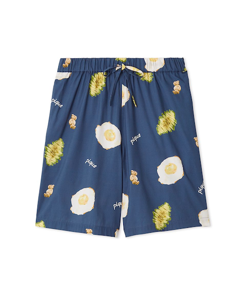 【HOMME】サニーサイドエッグ総柄ハーフパンツ