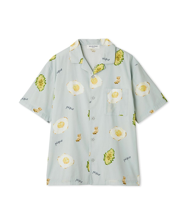 【HOMME】サニーサイドエッグ総柄シャツ