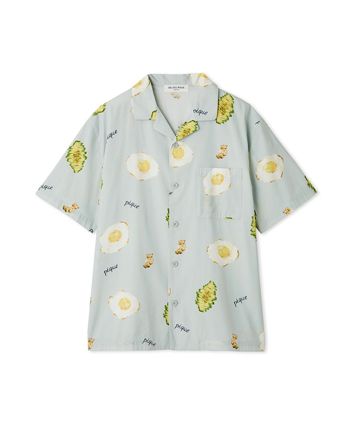 【HOMME】サニーサイドエッグ総柄シャツ