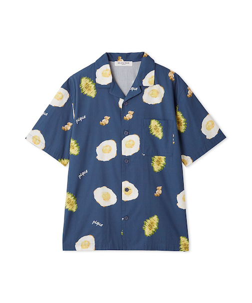【HOMME】サニーサイドエッグ総柄シャツ
