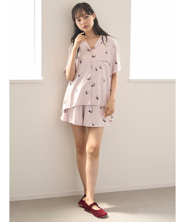 【接触冷感】チェリー柄ショートパンツ