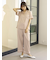 接触冷感サテンラインロングパンツ