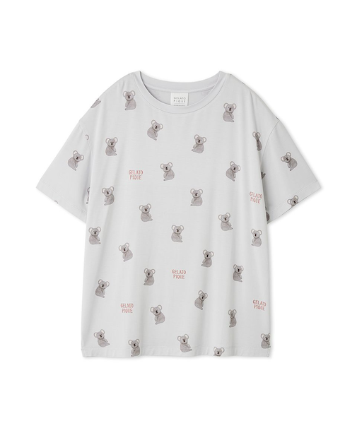 【接触冷感】コアラ柄Tシャツ