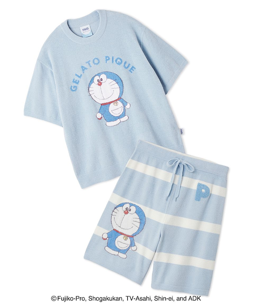 【ドラえもん】【メンズ】ジャガードプルオーバー&ハーフパンツセット