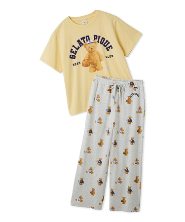 【ONLINE限定】スポーティーベアワンポイントTシャツ＆総柄ロングパンツセット