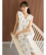 中花柄ロングパンツ
