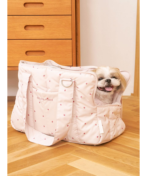 【値下】GELATO PIQUE　アイスクリーム柄　キルティングキャリーバック セール】【CAT&DOG】【販路限定商品】キルティングキャリー