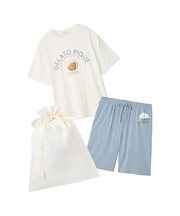 【ラッピング済み】【HOMME】レーヨンクッキーアイスサンドTシャツ&ハーフパンツSET