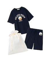 【ラッピング済み】【HOMME】レーヨンクッキーアイスサンドTシャツ&ハーフパンツSET