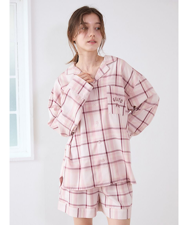 トレンドチェック柄シャツ
