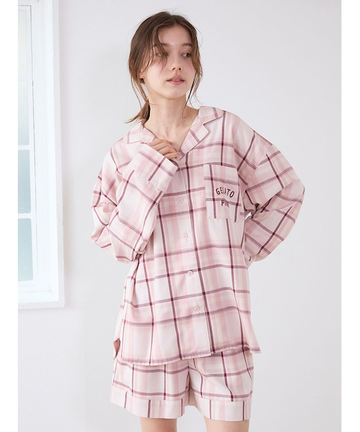 トレンドチェック柄シャツ