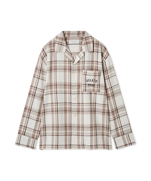 【HOMME】トレンドチェック柄シャツ