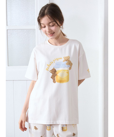 はちみつベア柄ワンポイントTシャツ