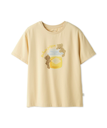 はちみつベア柄ワンポイントTシャツ