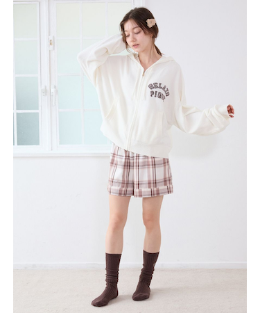 トレンドチェック柄ショートパンツ