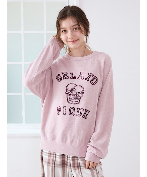 ジェラートピケ　ストロベリージャガードプルオーバー　　ピンク　IVE レイ着用 Amazon | ジェラートピケ gelato pique レディース ストロベリー