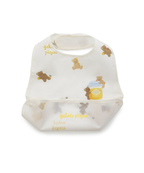 【BABY】はちみつベア柄お食事エプロン