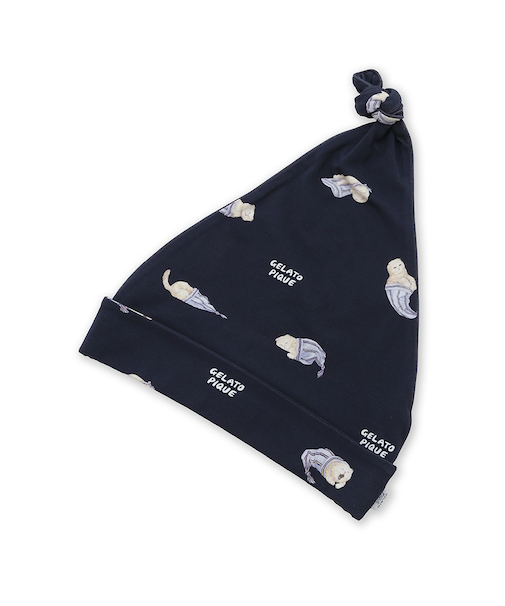 【HOMME】sleeping cat 総柄ナイトキャップ