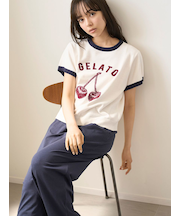 エアリーモコモチーフジャガードリンガープルオーバー