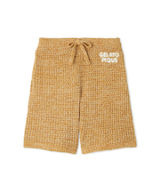 【HOMME】メランジワッフルハーフパンツ