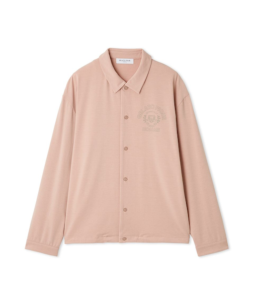 【HOMME】レーヨンカレッジロゴシャツ