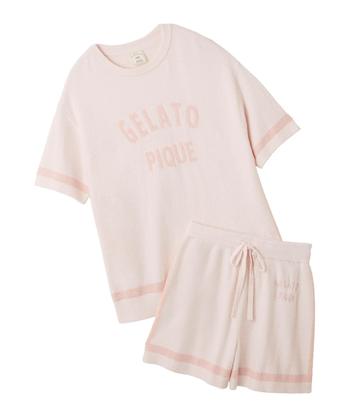 ジェラートピケ スムーズィーダイナソー プルオーバー＆ショートパンツセット ジェラートピケ ダイナソー プルオーバー ＆ ショートパンツ 上下