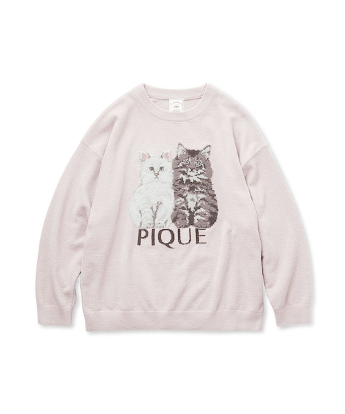 gelatopique ジェラピケ CAT ジャガードプルオーバー ピンク Amazon | ジェラートピケ レディース ベビモコCATジャガードプル