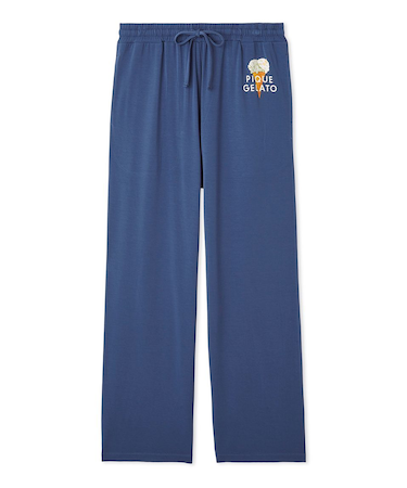 【HOMME】レーヨンダブルジェラートロゴロングパンツ