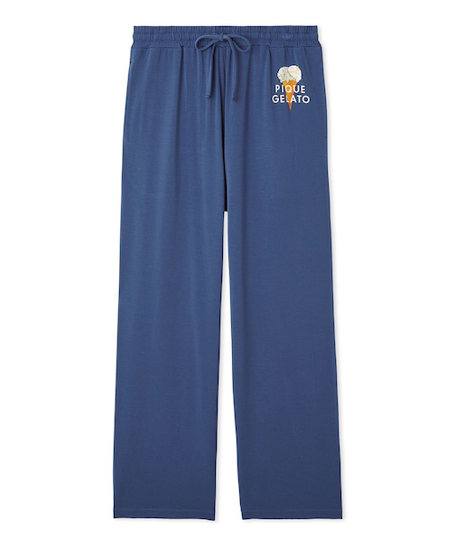 【HOMME】レーヨンダブルジェラートロゴロングパンツ