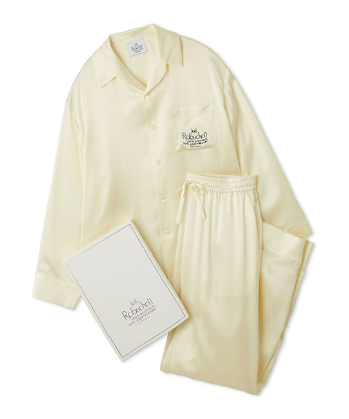 【JOEL ROBUCHON】【販路限定】【HOMME】シルクサテンシャツ＆ロングパンツセット